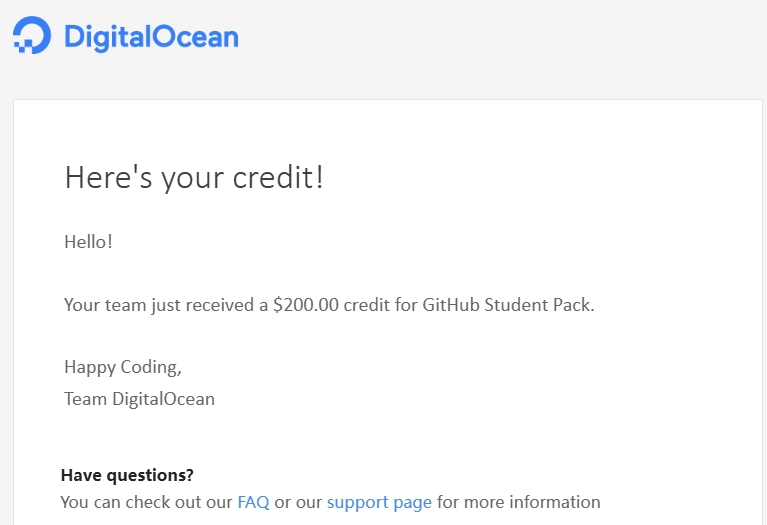 DigitalOcean 申请 4