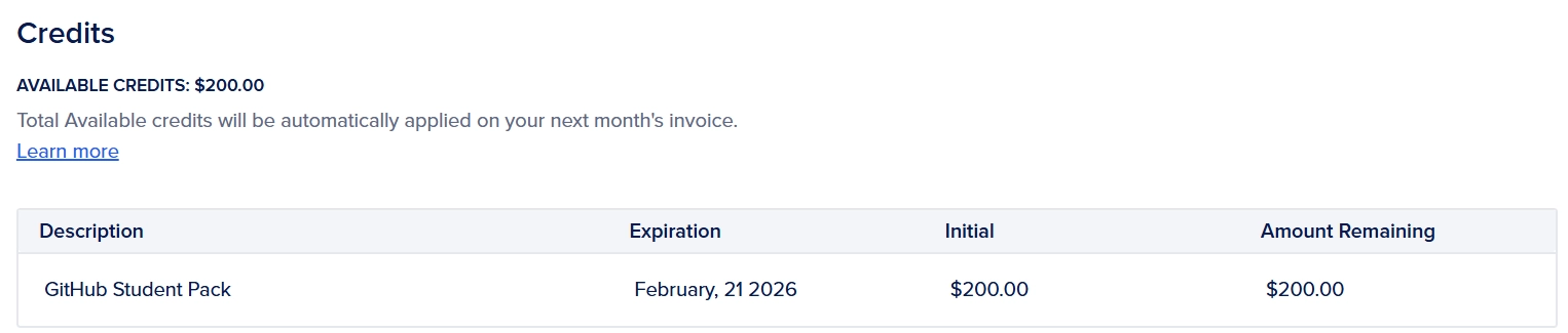 DigitalOcean 申请 5
